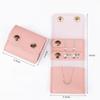 PU Leather Jewelry Display Bag Mini Size Foldable Jewelry Pouch Portable Jewelry Roll Case Bracelet Ring Storage