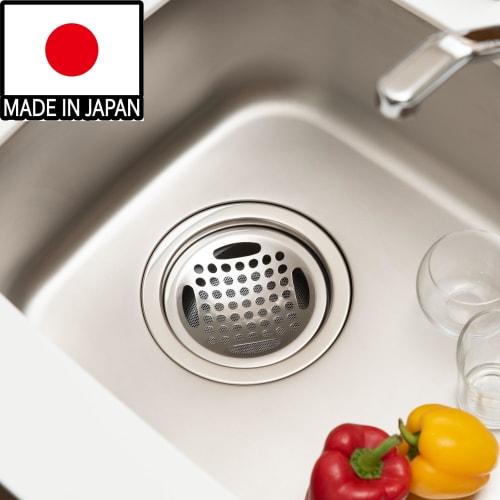 Belca Made in Japan Stainless Steel Drain Cover for Sinks, 14.5cm Diameter, 14.3cm Diameter x 1.6cm Height, SP-201T