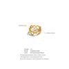 Yhpup 678# Arrivals Stainless Steel Round Geometric Hollow Gold Color Ring for Women Minimalist Trendy Jewelry Accessories