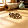 Vintage Five Blessings Copper Money Ring To Attract Wealth Open-Ended Adjustable Ring Vintage Men And Women Accessories