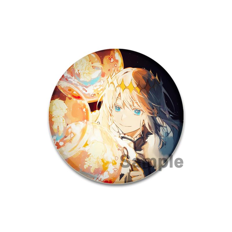 Anime Game Nu: Fate/Grand Order Brooch Pin Cartoon Figure Fujimaru Ritsuka Altria Caster Badge Button Pin Souvenir Toy Fans Gift