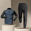 Semi-zipper Training Clothes, Long-sleeved Quick-drying Clothes, Cycling Sports, Track and Field Sports, Couple Suits, Running Fitness Clothes.