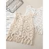 Korean Style Summer New V-neck Small Crochet Hollow Tassel Vest Knit Vest Waistcoat Short Cardigan Women