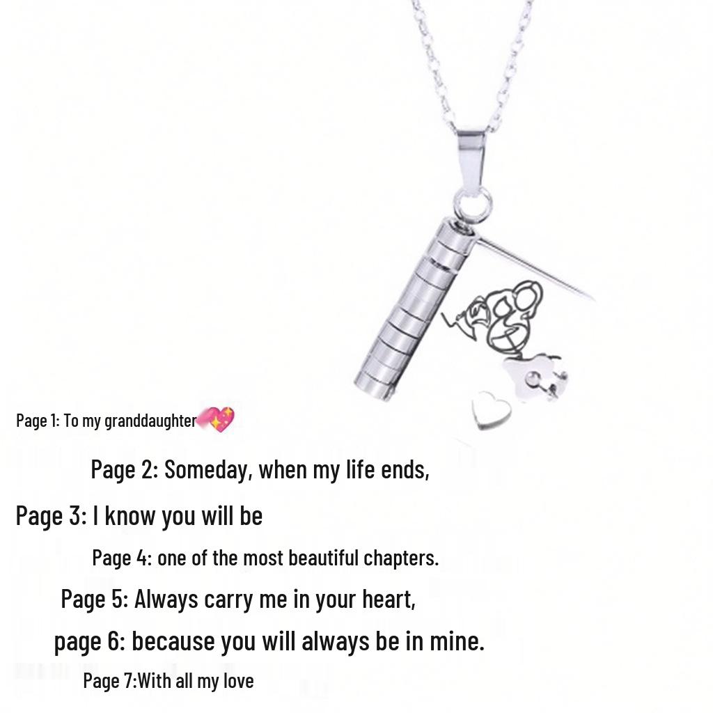 Titanium Steel Love Letter Pendant Necklace for Couples - Clavicle Chain for Girls.