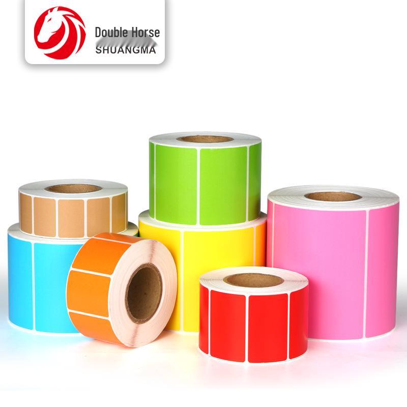 Multi-Color Triple-Proof Thermal Self-Adhesive Barcode Labels: Red, Orange, Yellow, Green, Blue, Pink, Brown - Printable and In Stock