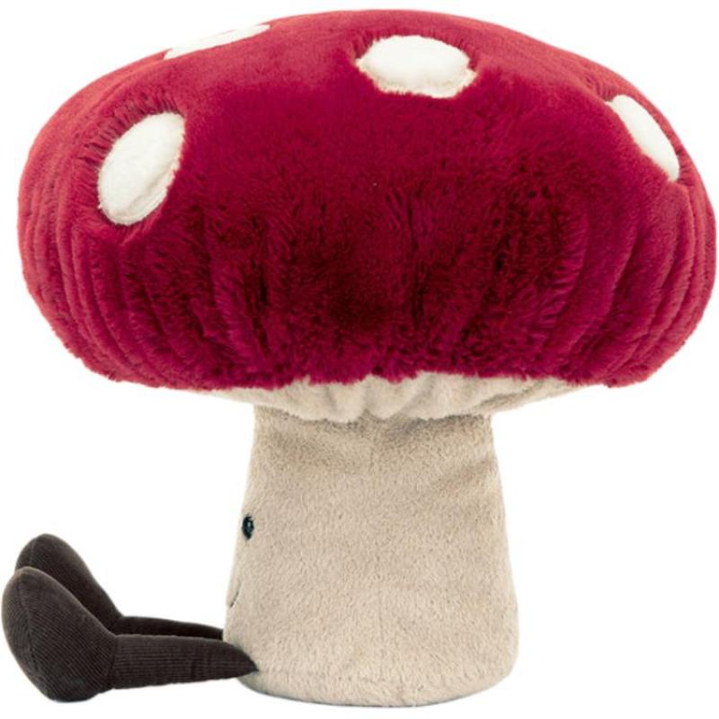 JELLYCAT Fun Food Series Amuseables Mushroom Mushroom Red Doll Plush Doll Sitting 23cm Height