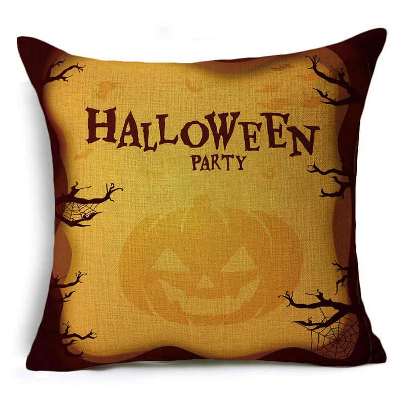 Halloween Pillowcase for Home Decorations Car Cushion Covers 40cm/45cm and 50cm Linen