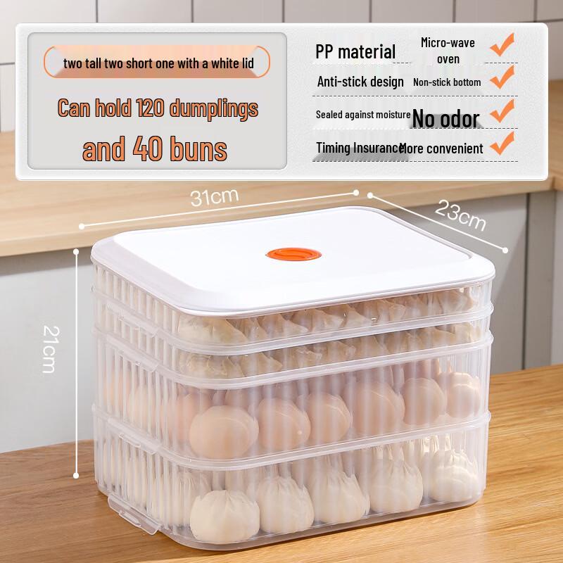 

Stackable Food Storage Container for Dumplings and Wontons