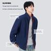 MINISO Men's Casual Stand-Collar Zip-Up Sweatshirt