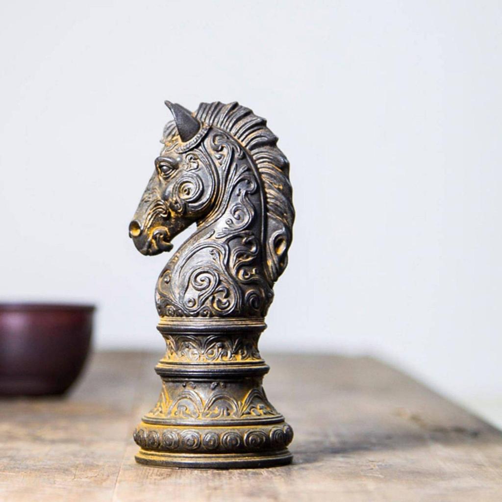 Horse Head Figurine Creative Design Chinese Sculpture Good Fortune