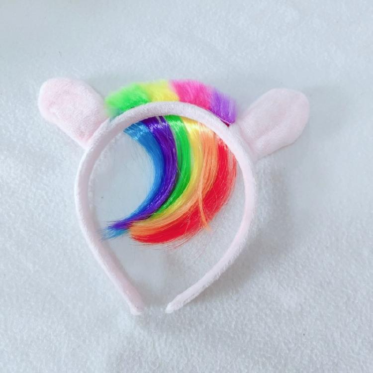 Halloween Pferde Kostüm Set mit Pferdeohr Stirnband Pferdeschwanz für Kind Erwachsener Weihnachten Cosplay Pferd Rollenspiel Outfit