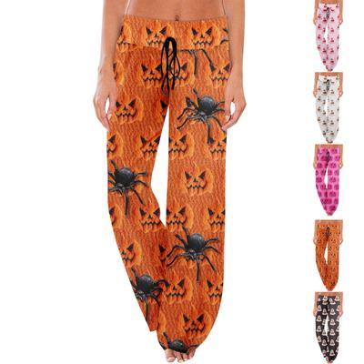 Anime-Pyjamahose, Nachtwäsche, lässige Hose mit Kordelzug und elastischer Taille, bequeme, gerade, lockere Yoga-Hose