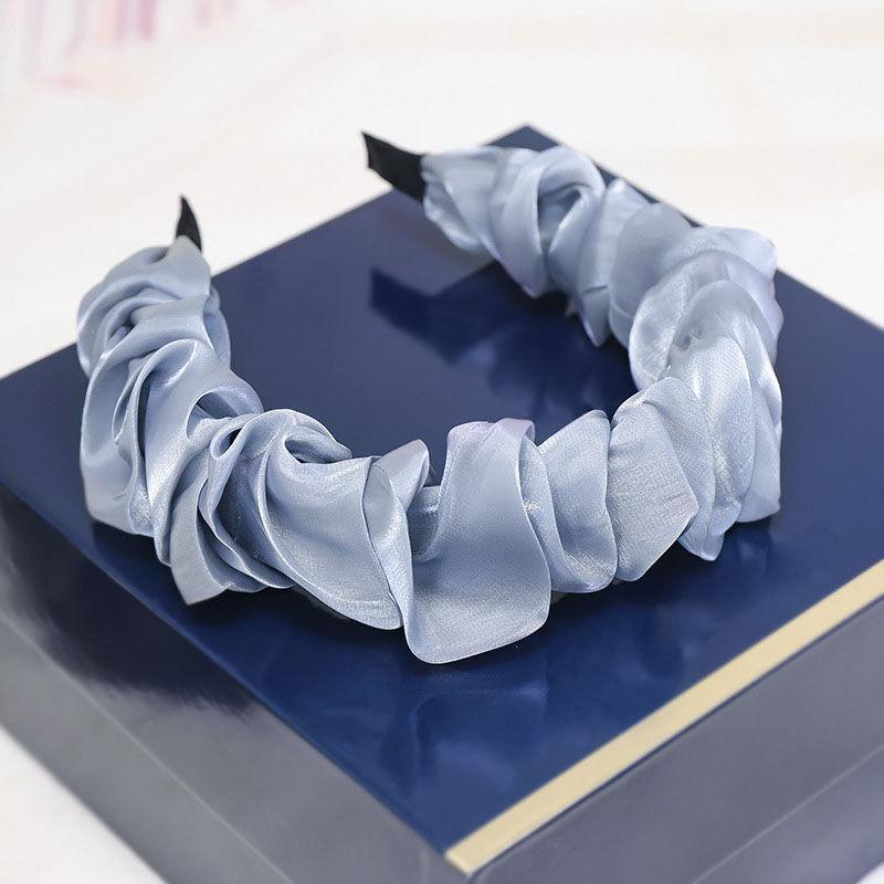 Fashion Women Hair Accessories Headdress Pleated Solid Color Headband Hairband