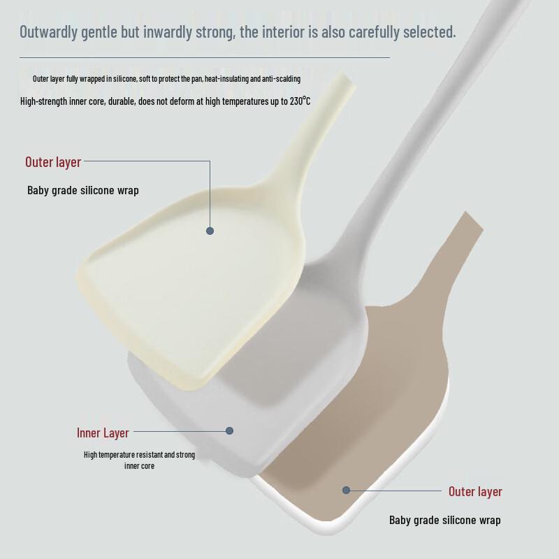 Zhi Shi Heat-Resistant Silicone Spatula for Non-Stick Pans