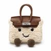 Jllycat Cute Fluffy Platinum Doll Crossbody Elf Handbag