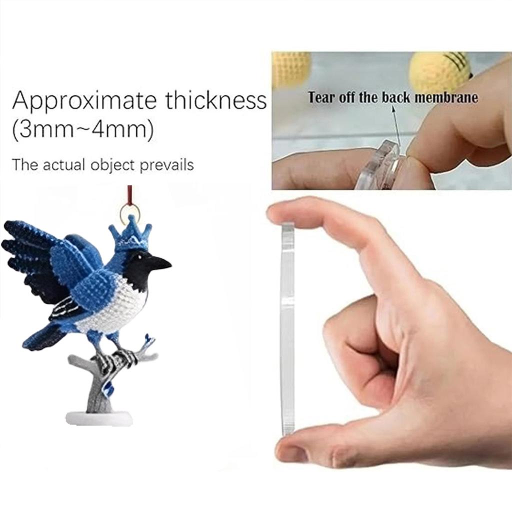 Emotional Bird Mystery Box 2D Flat Acrylic Ornament Christmas Tree Ornament Suitable For Christmas Decoration