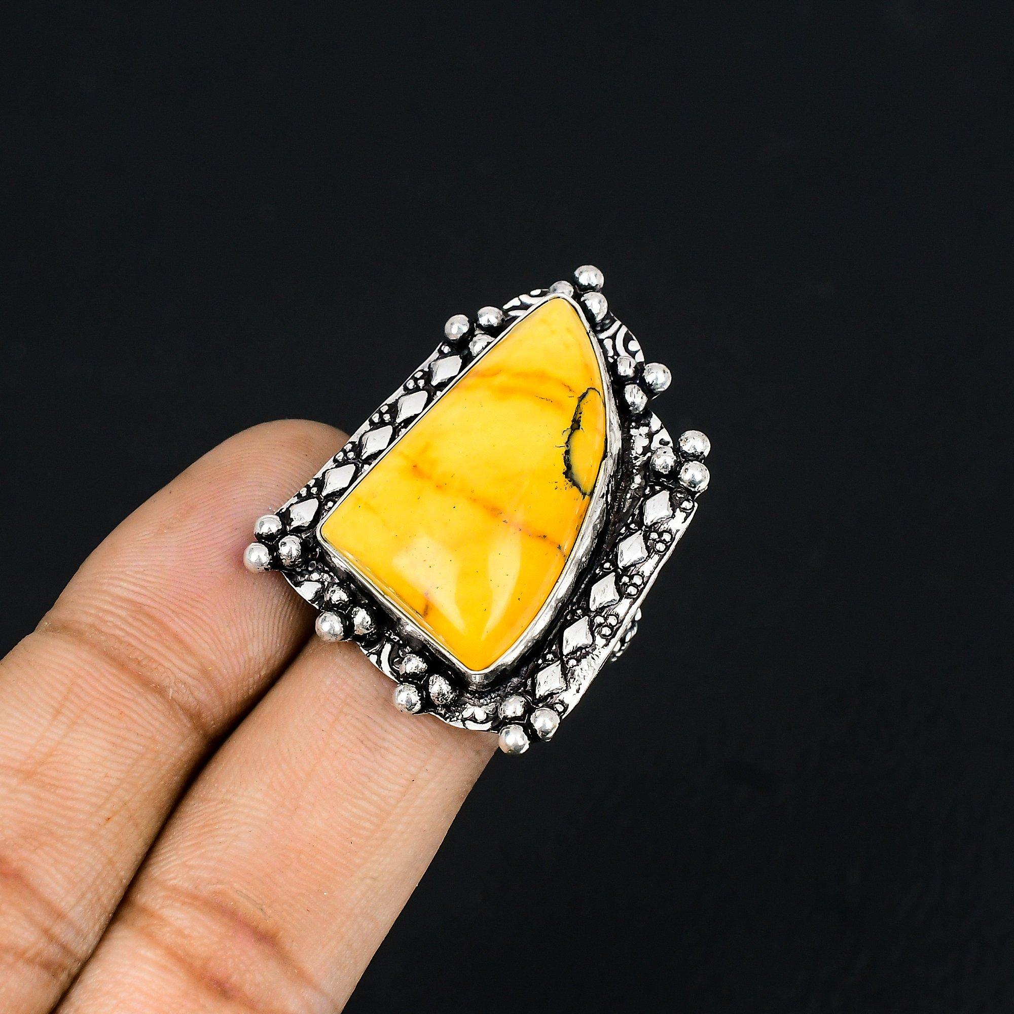 Birthday Gift For Her Natural Mookaite Stackable Ring Size 7.5 925 Silver 7.5