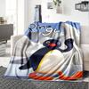 1pc Pingu1 Blanket, Gift, for Men and Women, Soft Blanket, Good for Sofa Bed Couch Travel, Lightweight Flannel Blanket