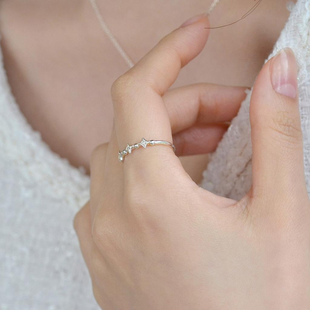47Bag 925 Silver Star Polaris Thin Ring Danica