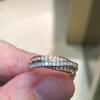 Huitan Fancy Cross Design Wedding Rings for Women Luxury Inlaid Shiny CZ Two Tone Creative Lady Finger Rings New Fashion Jewelry