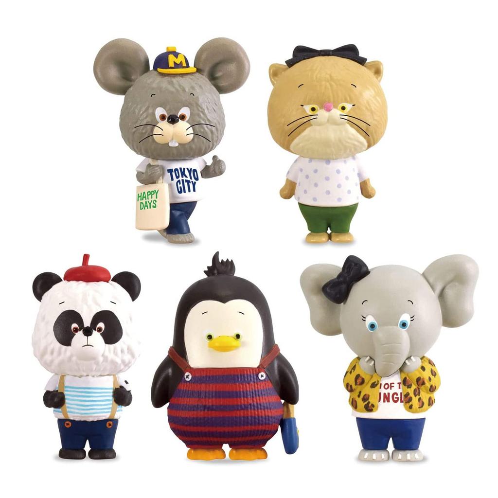 Tiny Zoo Figure Collection Tiny Zoo Complete Set of 5 *No Lucky Item Capsule Toy