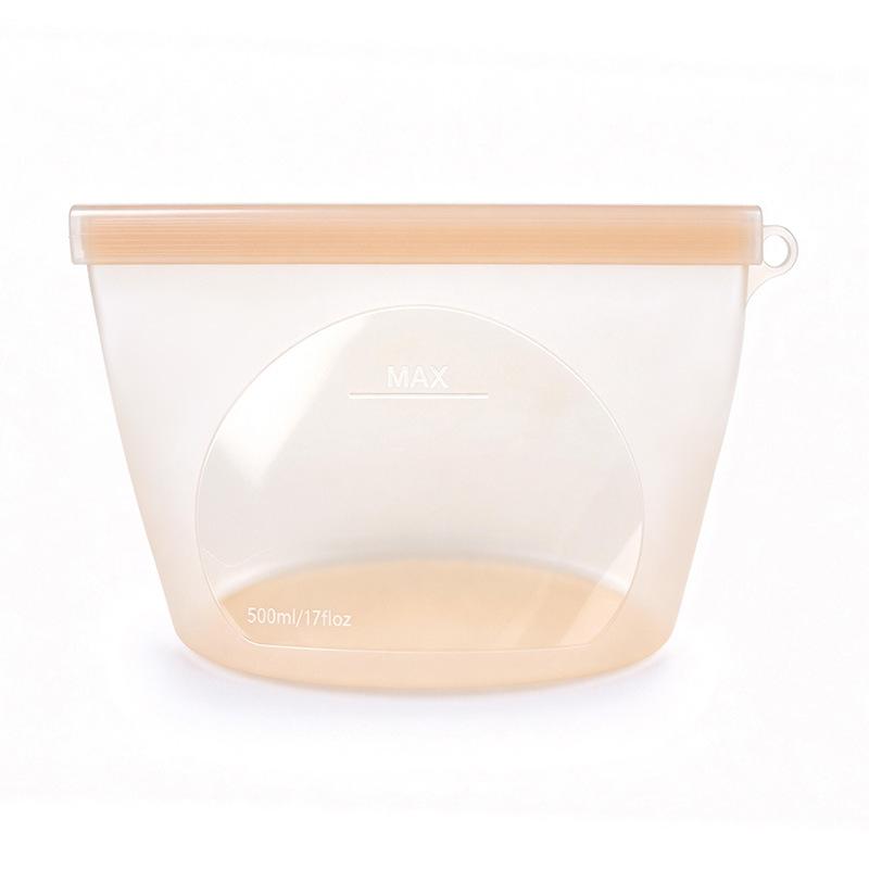 Sealed silicone fresh-keeping bag Household refrigerator Milk storage bag Food storage bag Self-sealing food bag Kitchen fresh-keeping bag box