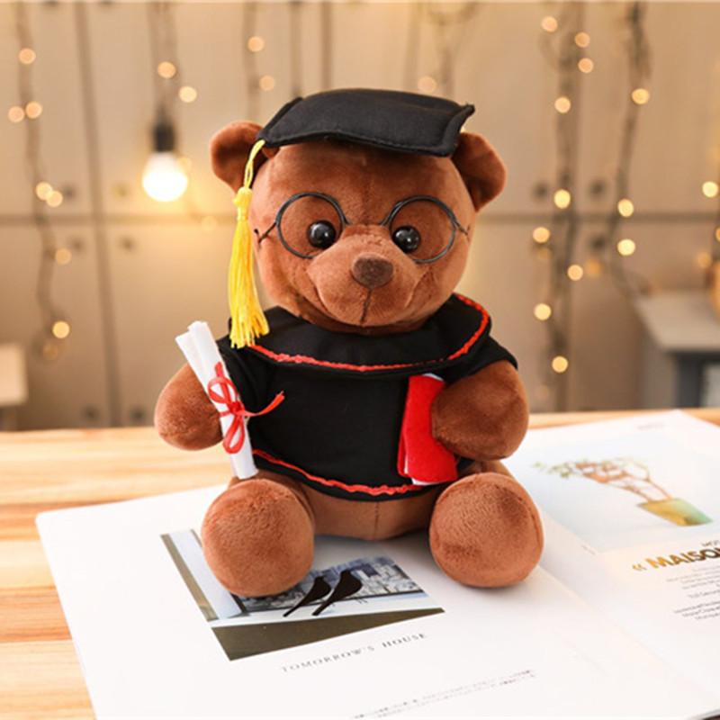 New Doll Graduation Commemorative Gift Doctor Bear Plush Teddy Bear Doll Small Teddy Bear Doll Wearing Doctor Hat Bear