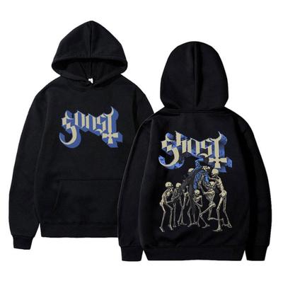 Rock Band Ghost Hoodie Skelett Grafik Hoodies Herren Vintage Hoodies Damen Herren Langarm Kapuzenpullover Unisex Cool Lässig
