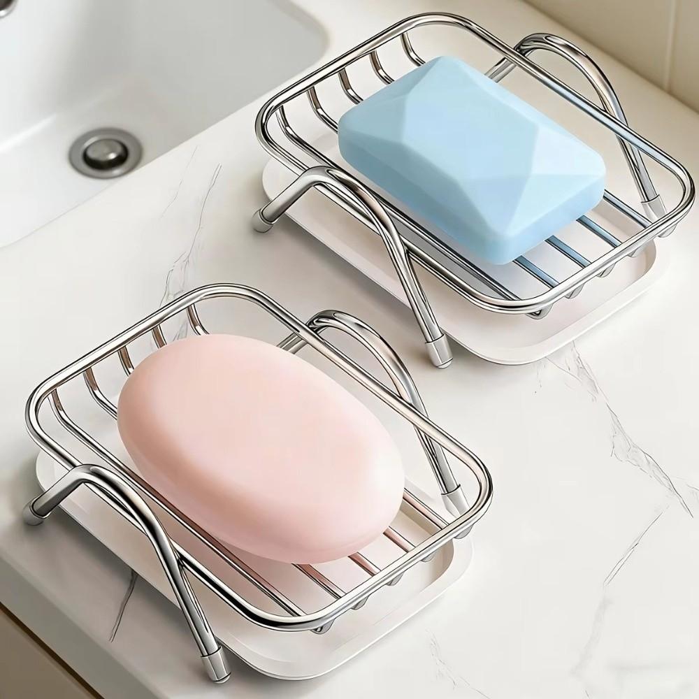 with Tray Stainless Steel Soap Rack Self Draining Bathroom Storage Rack New Soap Tray Bathroom Use