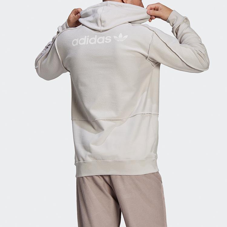 Adidas Originals Trefoil Loopback Hoodie Men Tops Yellow White HP0427