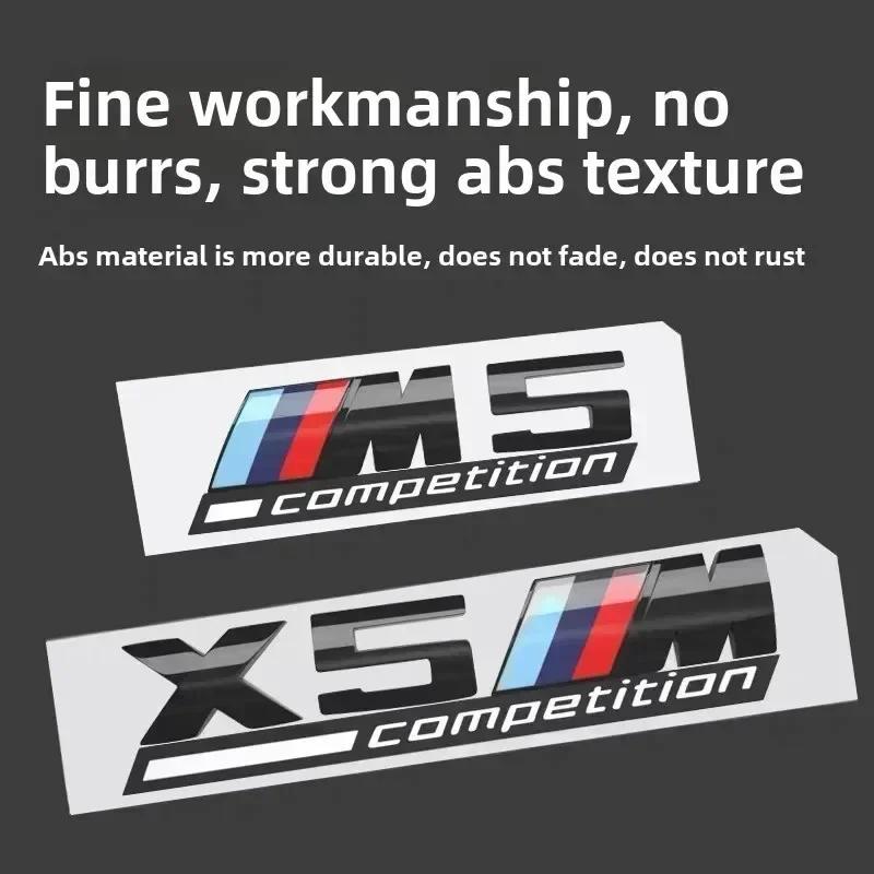 3D ABS suitable for BMW tail badge M1 M2 M3 M4 M5 M6 M7 rear digital side car logo x1x3x4x5x6 Sport M Competition black sticker