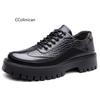 Hot Men Casual Shoes Lace Up British Style Thick Sole Oxfords High Quality Derby Shoes Fashion Breathable Outdoor Shoes For Male