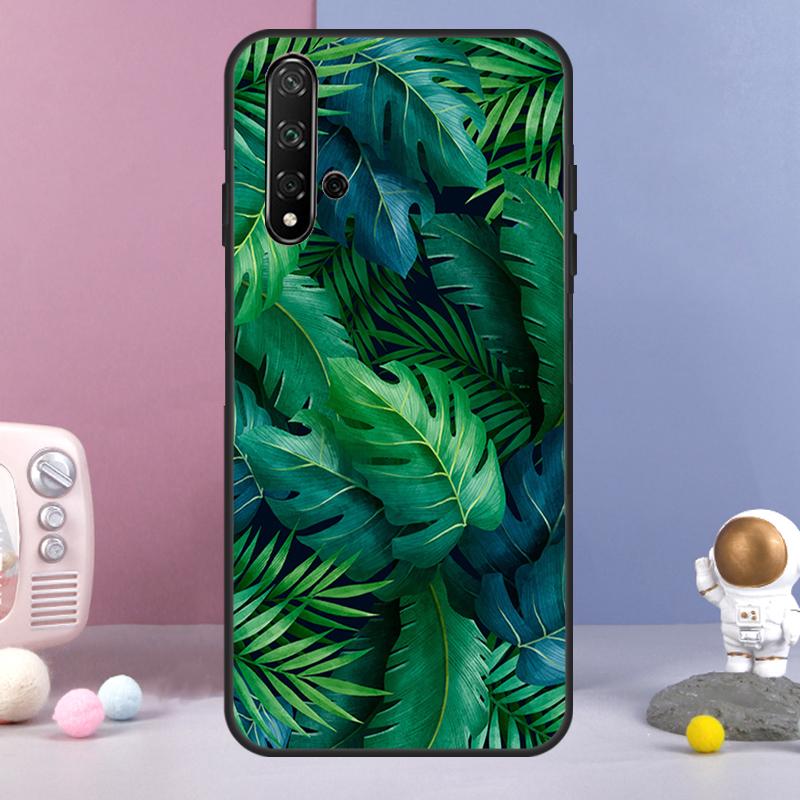 Tropical Leaf Pattern For Huawei Nova 3i 7i 8i 11i 12i 9 10 SE Y60 Y61 Y70 Y72 Y73 Y90 Y91 P20 P40 P30 Lite Case