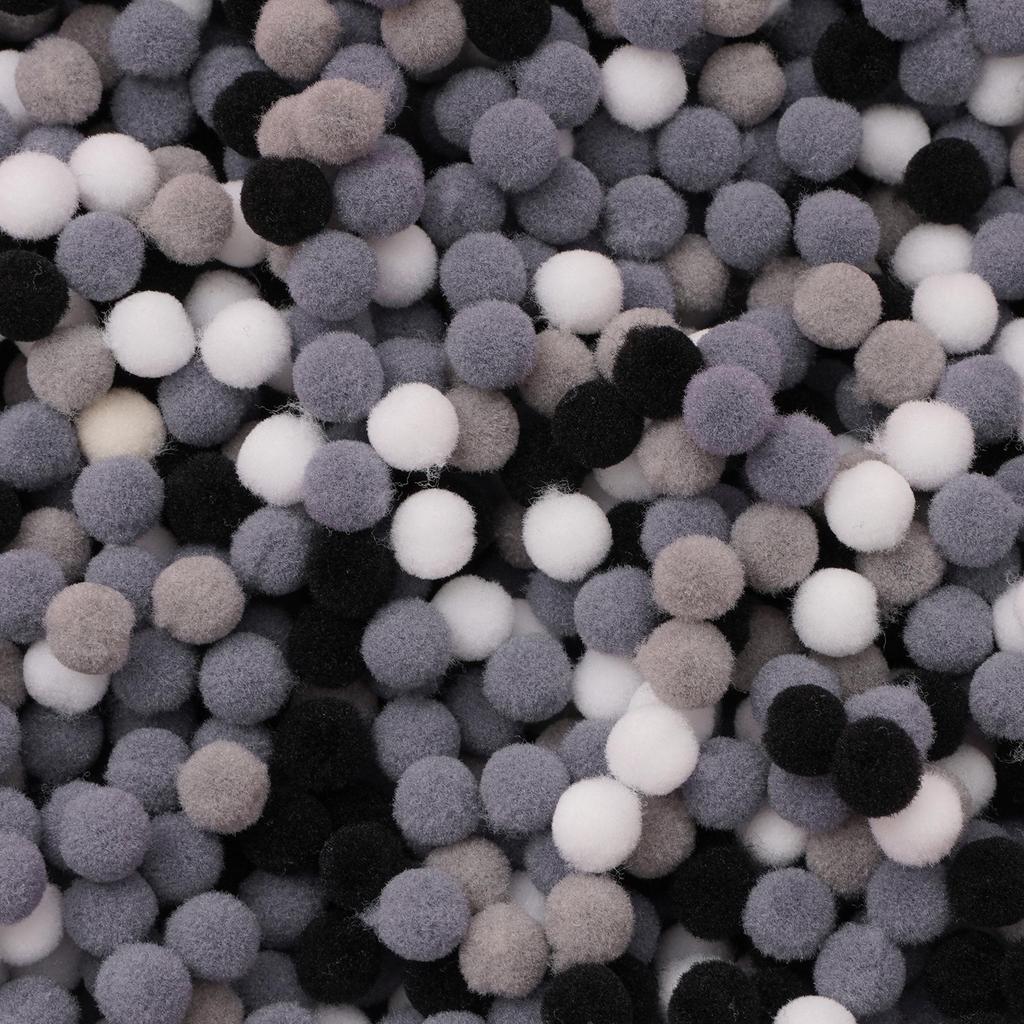 20-200 Stück Bunte Pompon-Plüschbälle Gemischte Farbe Kreatives Kinder-Handarbeitsmaterial Glitzer-Schaumstoffball DIY Bastelbedarf