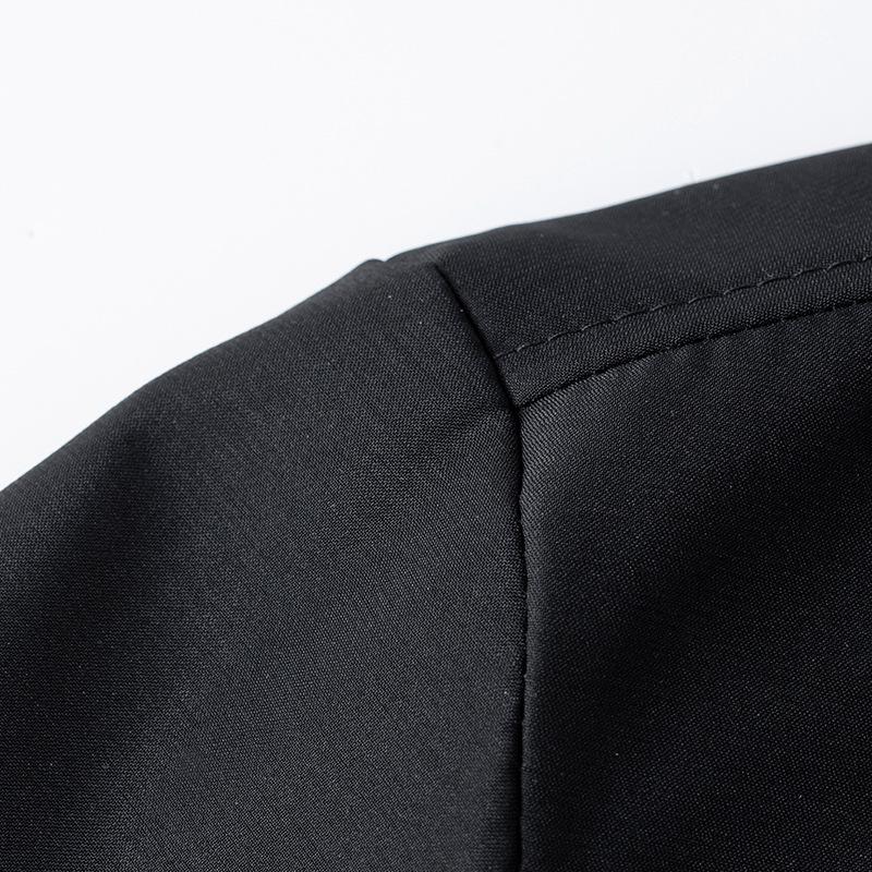 2025 Men's Fashion Trend: Embroidered Black Jacket - European Style
