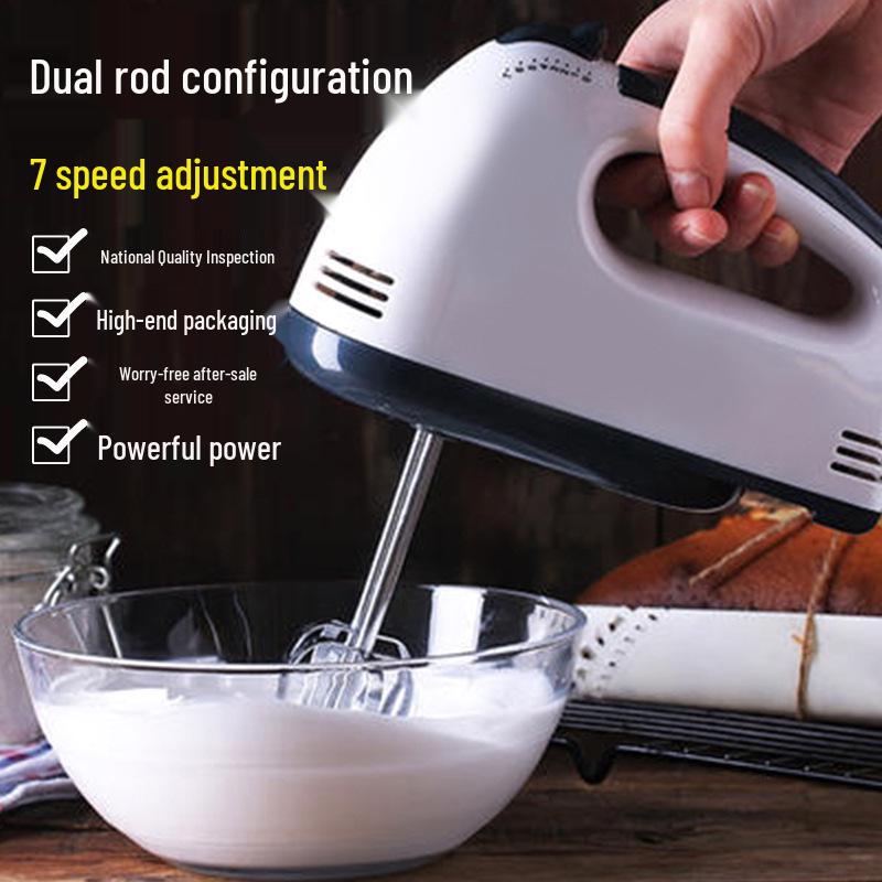 

7-скоростной ручной электрический миксер для яиц с 4 насадками - Мощный автоматический для выпечки EU Electric Egg Beater