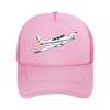Vintage Twin Engine Airplane Line Ar Mesh Baseball Cap Polyester Forward Observations Hat Adjustable Golf Hat Summer