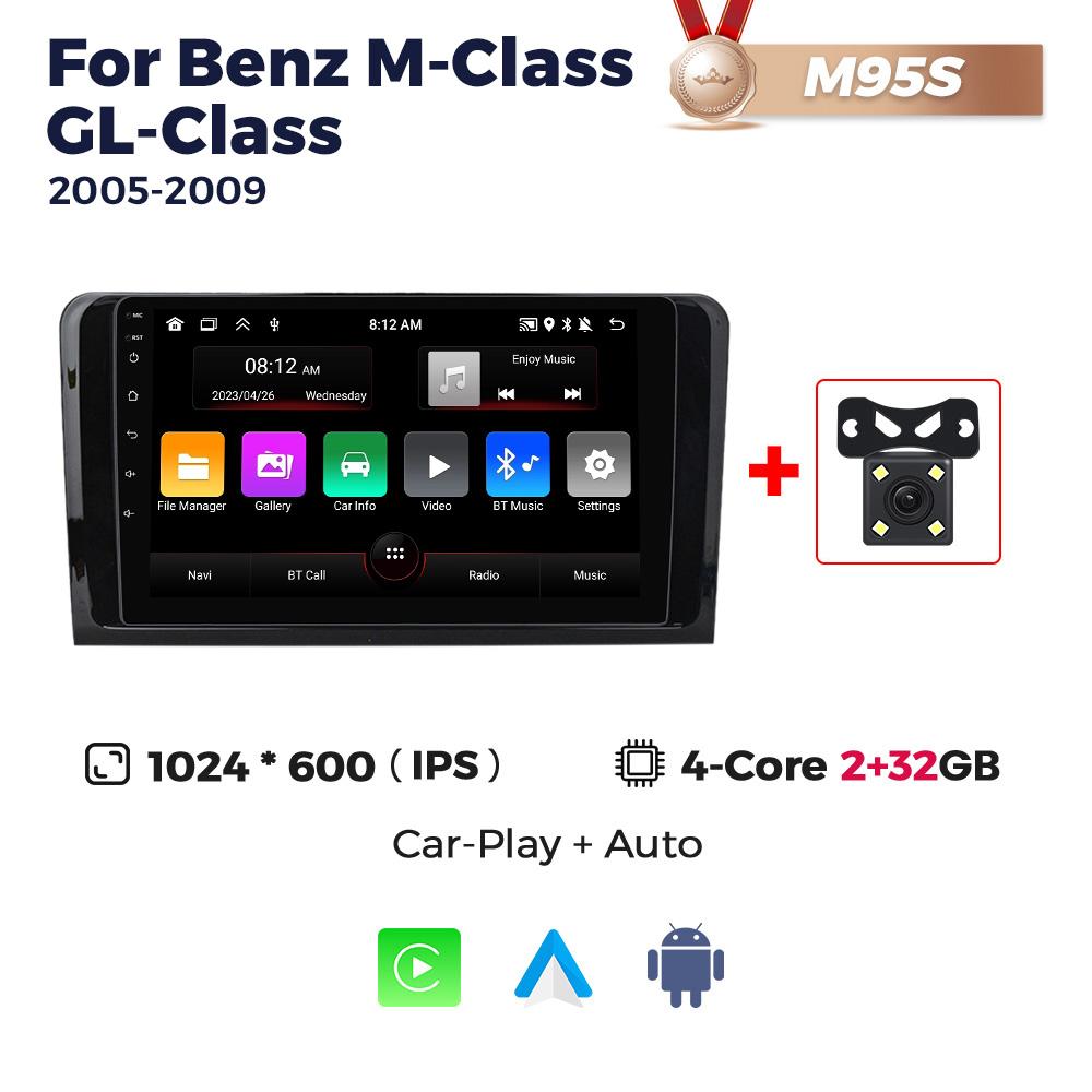 NaviFly Android Car Radio Stereo Multimedia Player For Mercedes Benz M-Class W164 GL-Class X164 ML GL 2005-2009 2 Din Head Unit