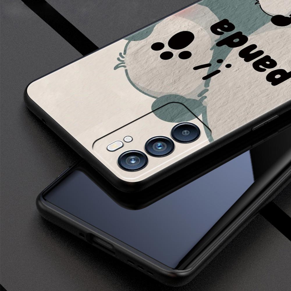 Baby Panda Phone Case For Oppo Reno 13 12 11 10 7 F Find X5 X6 A98 A80 A79 A78 A57 A54 A31 A17 Pro 5G Soft TPU Cover Fundas Bags