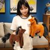 Cute Simulation Brown Pony Doll Plush Toy Foal Zodiac Horse Doll Children Soothing Doll