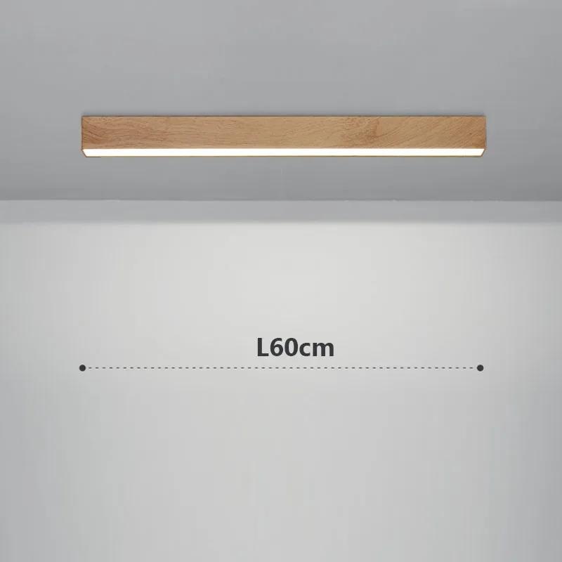 Nordic LED Ceiling Lights Minimalist Long Strip Wooden Decor Lamps For Livingroom Entryway Bedroom Corridor Cloakroom Luminaires