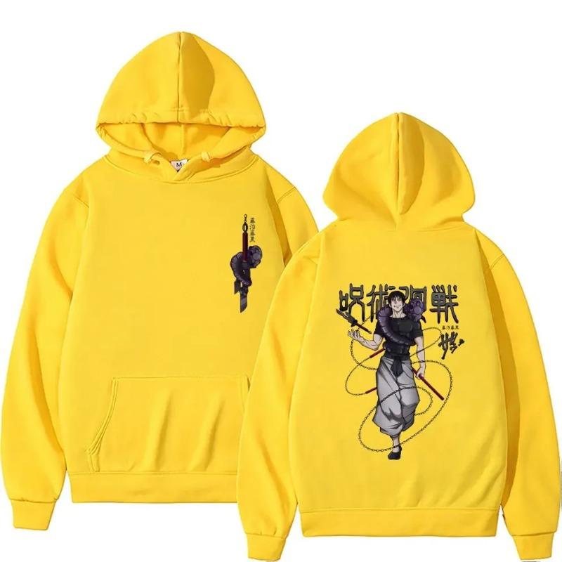 Felpe con Cappuccio Familiari Anime Giapponesi Jujutsu Kaisen Fushiguro Toji Grafica Moda Maschile Manga Streetwear Uomo Donna Felpa