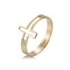 Cazador 2026 Trend Cross Ring Gold Color Open Finger Rings for Women Christian Jesus Stainless Steel Jewelry Friends Gifts New