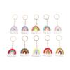Handmade Knitted Rainbow Keychain Pendant Accessory