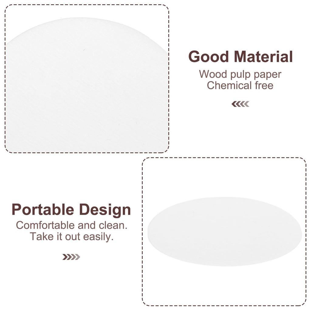 uxcell 600 Pieces Coffee Filters 53 mm Disposable Round Paper Filters Ideal for Pour Over and Drip Coffee Makers at Home and Office (White)