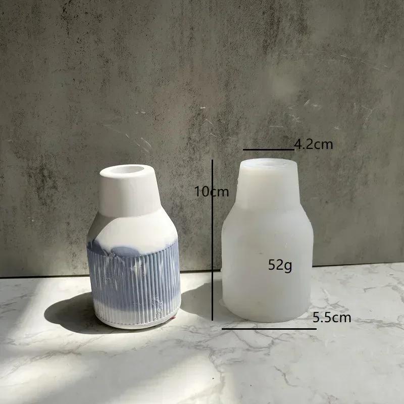 

Большая полосатая ваза силиконовая форма высококачественная ваза настольная гипсоцементная форма DIY цветочный горшок смоляная форма домашнее украшение