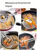 Food Strainer Kitchen Colander Stainless Steel Fried,Food Filter Tongs,High Temperature Resistant Filter Clamp