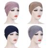 Knitted Turban Cap With Cross Front Style For Women Summer Winter Fashion