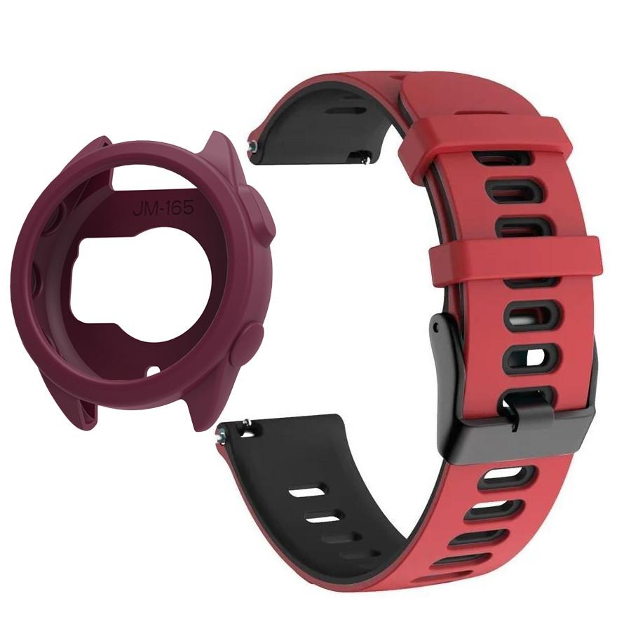 Silikonowe Etui+Pasek Do Garmin Forerunner 165 Miękki Sportowy Pasek do Zegarka Opaska na Nadgarstek Do Garmin Forerunner 165 Pokrowiec Ochronny