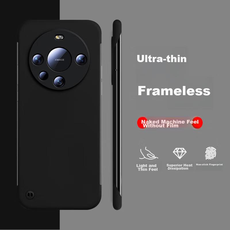 POZZO Ultra-Thin Matte Case for Huawei Mate60 Pro/Pro+, Borderless Protective Cover, Shockproof Heat Dissipation, Simple, Popular Night Sky Black